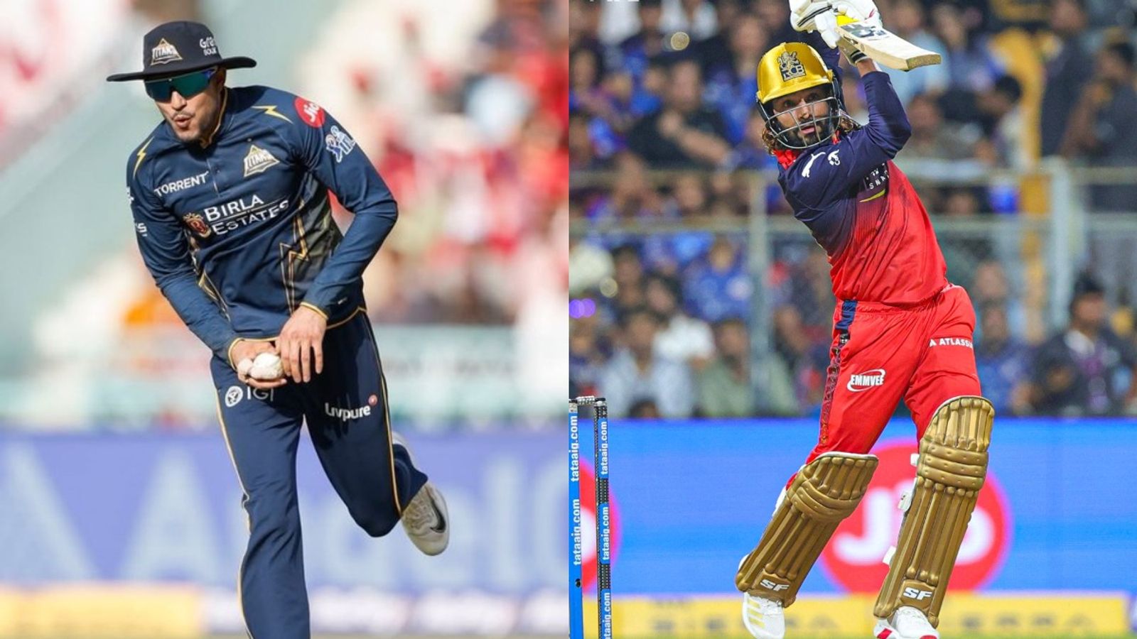 IPL 2026: RCB opt to bowl against GT, 22-yr-old makes debut after Salt's injury; Know playing XIs GT skipper Shubman Gill (L) and RCB captain Rajat Patidar. (Screenshot)