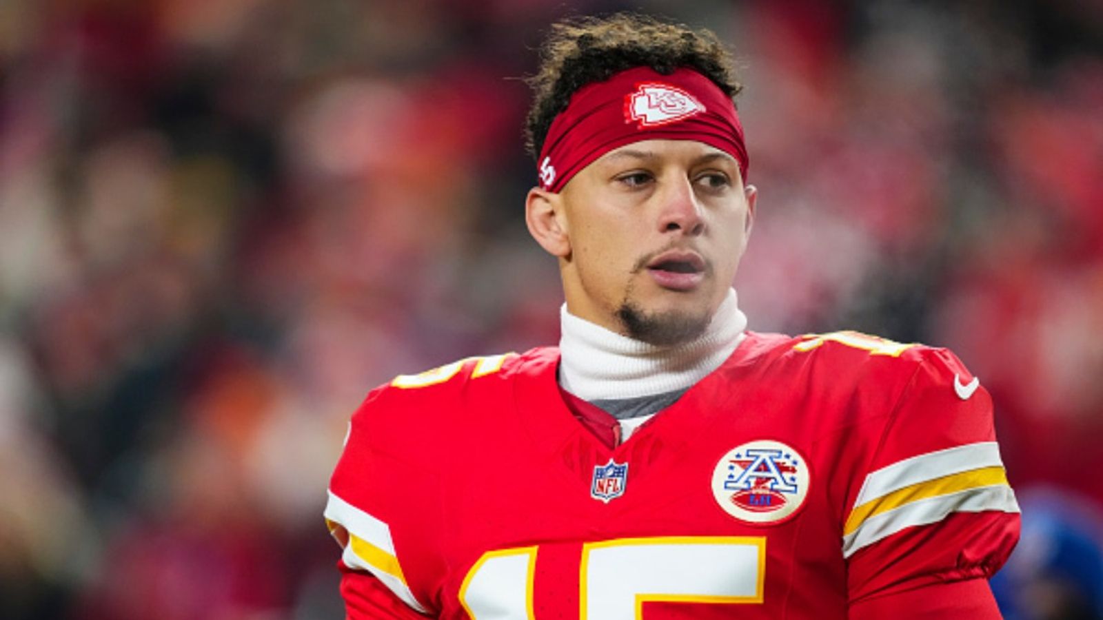 Patrick Mahomes makes his feelings known after Chiefs' latest recruit Patrick Mahomes in the frame (via Getty)