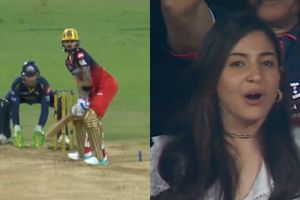 WATCH: Anushka Sharma's hilarious reaction on Virat Kohli's six off Rashid Khan in win vs GT SportsTak