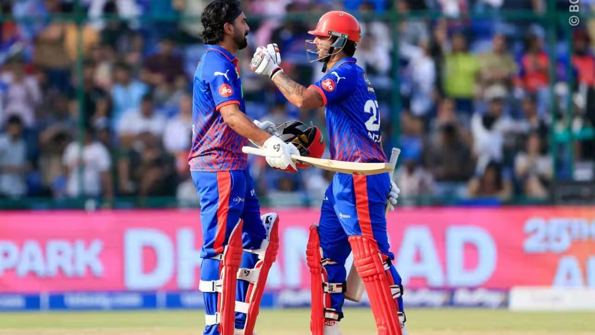 K. L. Rahul and Nitish Rana in this frame. (IPL/BCCI)