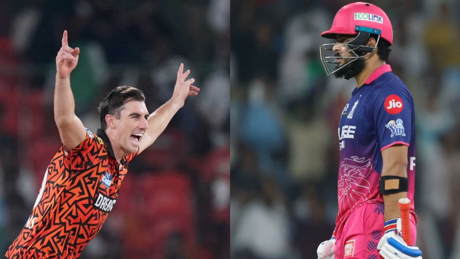IPL 2026: SRH invite RR to bat first, Pat Cummins returns; Know playing XIs SRH captain Pat Cummins (L) and RR skipper Riyan Parag in frame. (Screenshot)