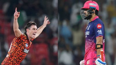IPL 2026: SRH invite RR to bat first, Pat Cummins returns; Know playing XIs SRH captain Pat Cummins (L) and RR skipper Riyan Parag in frame. (Screenshot)