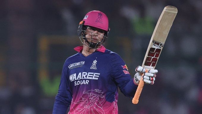 RR's explosive opener Vaibhav Sooryavanshi in frame. (Screenshot)