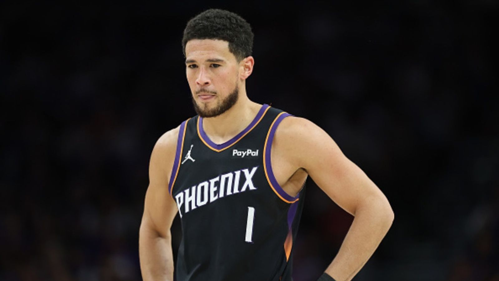 Devin Booker Injury Update: Get the latest on Phoenix Suns' star's condition Devin Booker in the frame (via Getty)