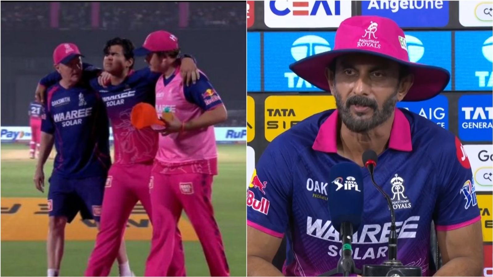 Rajasthan Royals batting coach provides crucial update on Vaibhav Sooryavanshi's injury ahead of PBKS clash Rajasthan Royals opener Vaibhav Sooryavanshi leaves the field with physio and team member's help; RR batting coach Vikram Rathour speaks during post-match press conference.