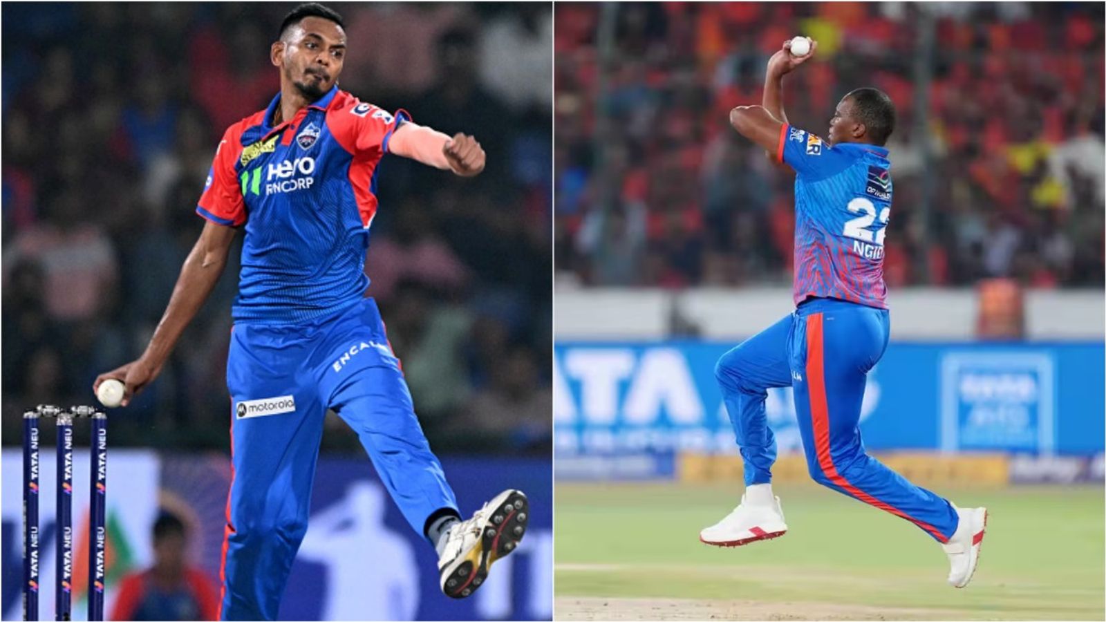 Why Dushmantha Chameera wasn't allowed to be Lungi Ngidi's like-for-like concussion substitute? Delhi Capitals' Dushmantha Chameera and Lungi Ngidi in action.