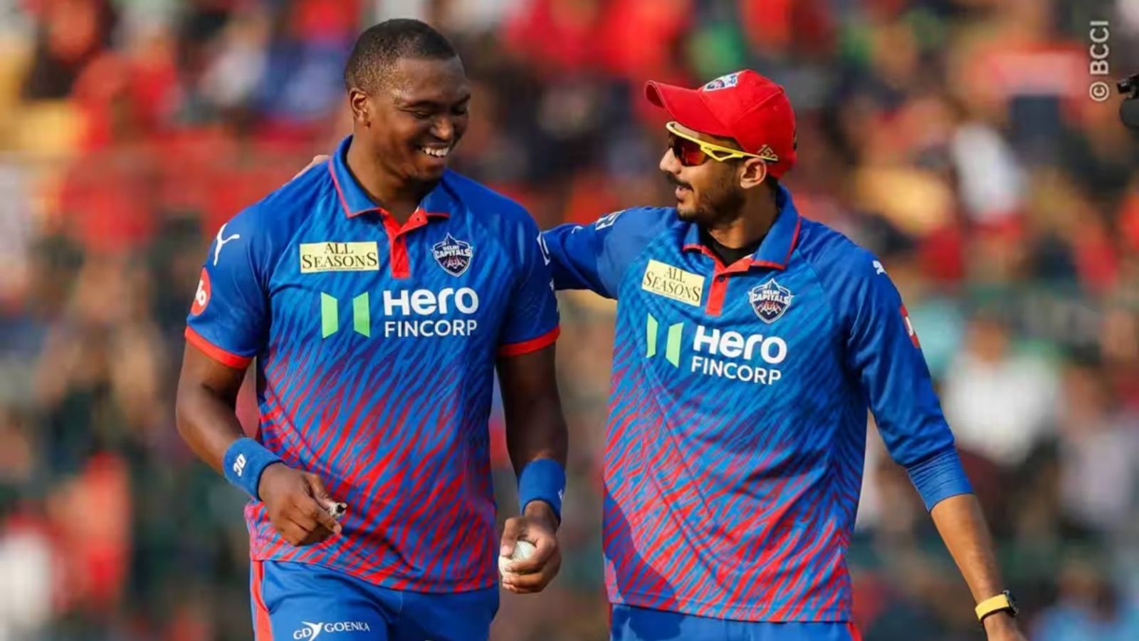 Lungi Ngidi posts first message after getting discharged from hospital ahead of RCB clash Delhi Capitals pacer Lungi Ngidi with Axar Patel during IPL 2026. (Source: BCCI)