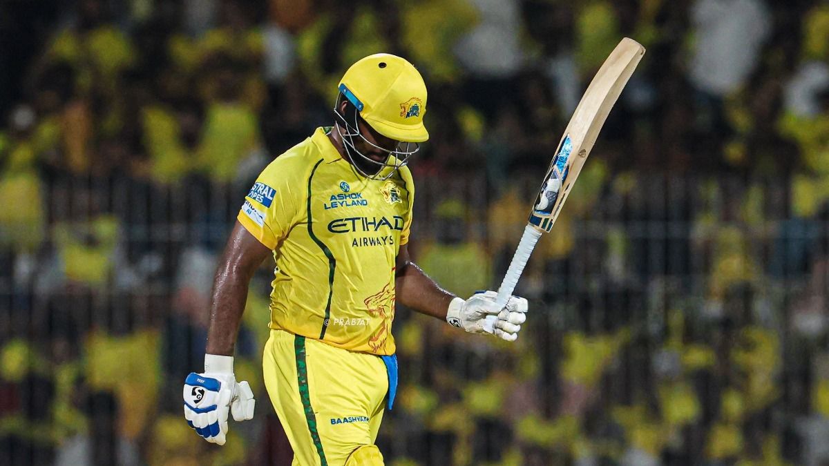CSK's star opener Sanju Samson in frame. (Screenshot-X)