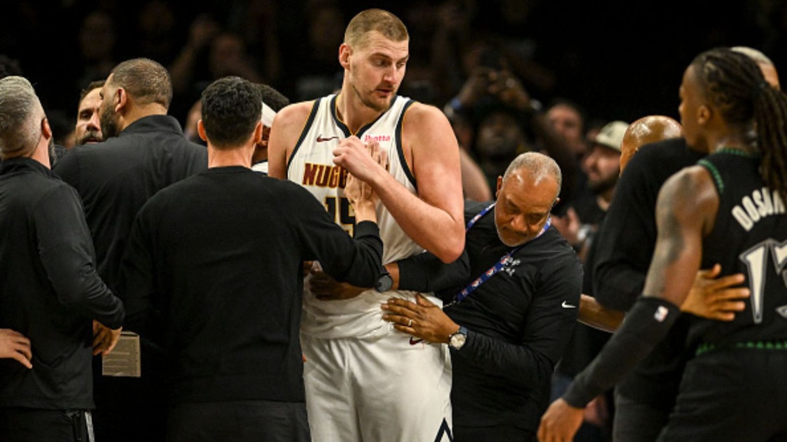 Nikola Jokic breaks silence on wild fight with Jaden McDaniels during Nuggets vs Timberwolves NBA Playoffs game Nikola Jokic in the frame (Image via Getty)