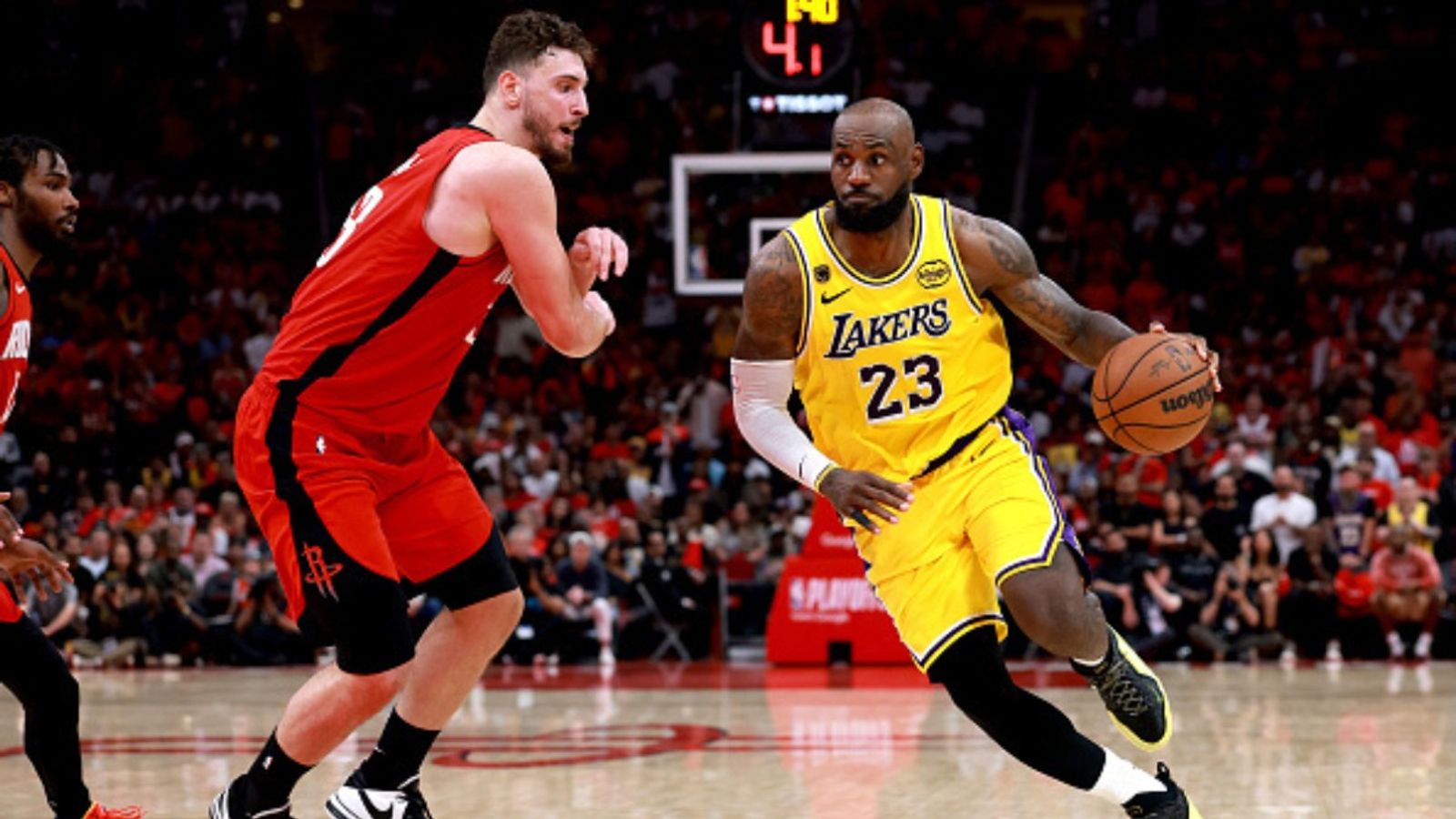 Lakers vs Rockets NBA Playoffs Game 4 schedule: Date, time, live stream, and more Lakers vs Rockets in the frame (Image via Getty)
