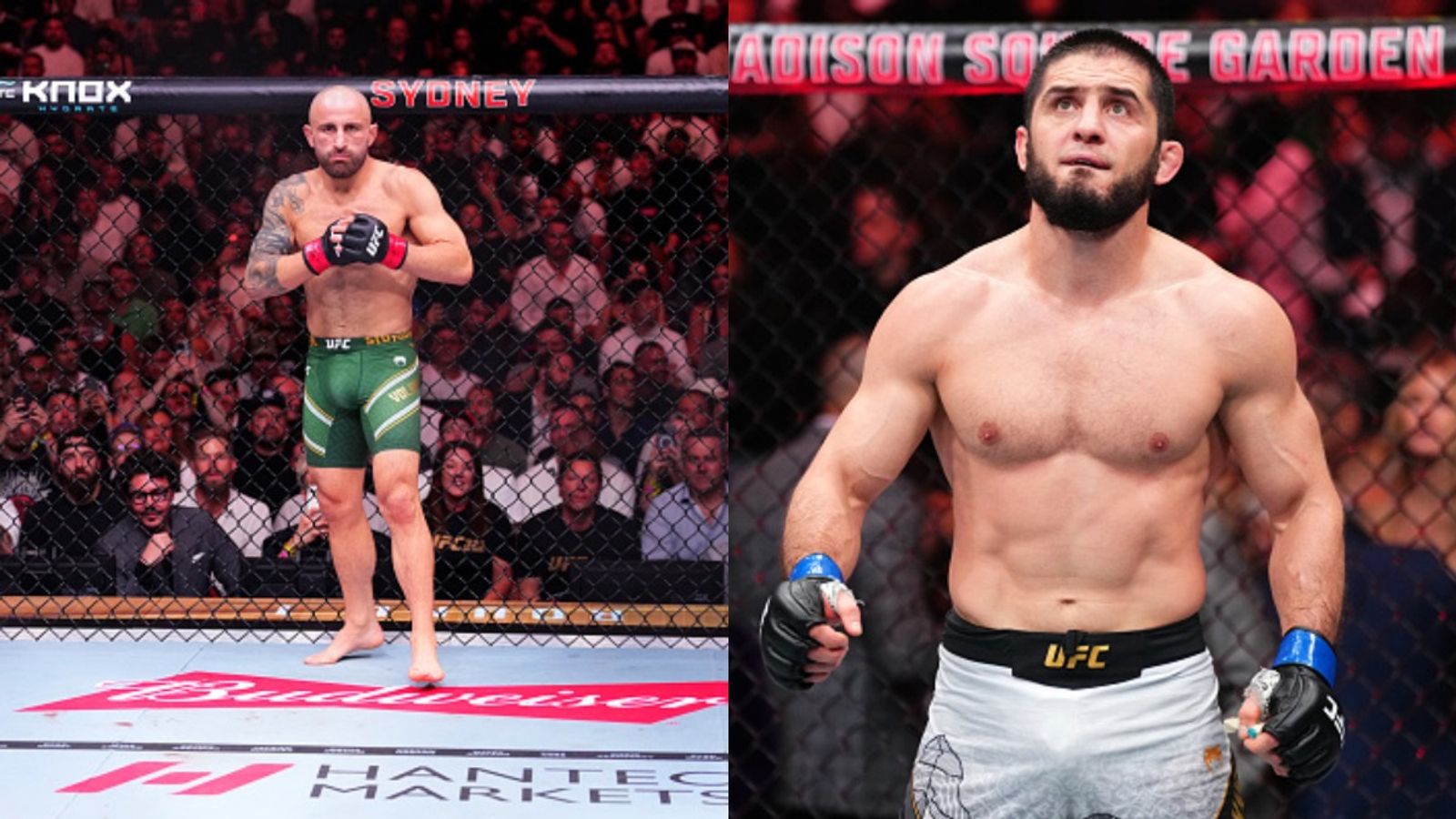 Featherweight star eyes Alexander Volkanovski clash, claims edge over Islam Makhachev Alexander Volkanovski and Islam Makhachev in the frame (via Getty)