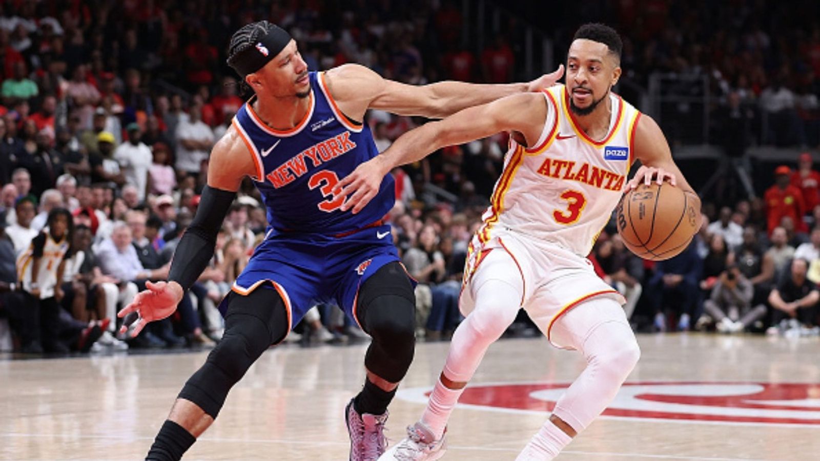 Knicks vs Hawks NBA Playoffs Game 5 schedule: Date, time, live stream, and more Knicks vs Hawks in the frame (Image via Getty)