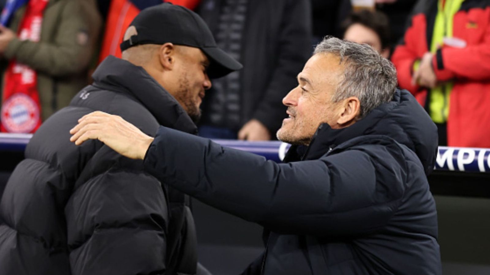 PSG boss Luis Enrique asks Bayern head coach if he liked nine-goal UCL thriller; Here is what Vincent Kompany replied Vincent Kompany, Luis Enrique in the frame (Images via Getty)