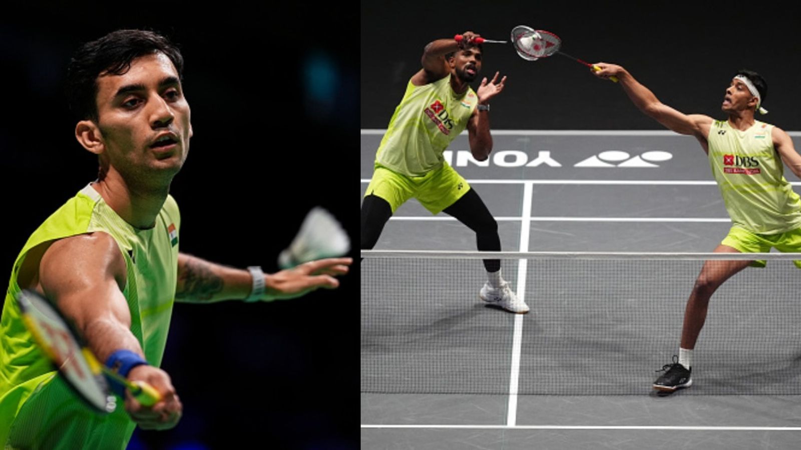 Thomas Cup Finals: Lakshya Sen, Satwiksairaj Rankireddy & Chirag Shetty lose as India trail China 0-2 Lakshya Sen, Satwiksairaj Rankireddy and Chirag Shetty in the frame (via Getty)