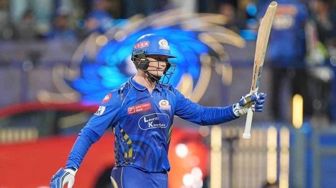 MI's star opener Ryan Rickelton in frame. (X)