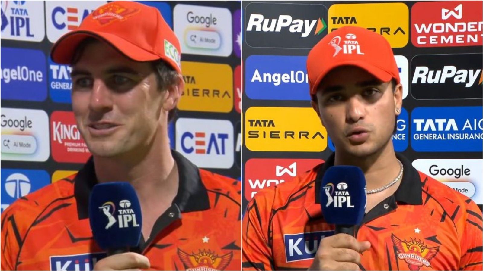 Pat Cummins, Abhishek Sharma credit this bowler for SRH's win over MI in high-scoring clash SRH skipper Pat Cummins and opener Abhishek Sharma speak to the broadcasters after a win against Mumbai Indians on April 29.