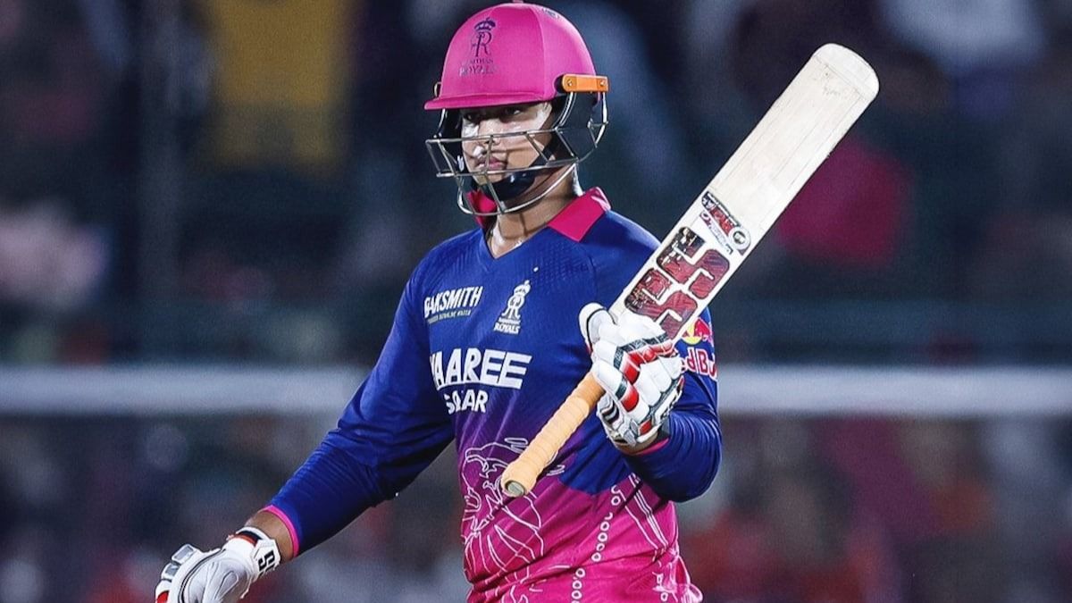 RR's star batter Vaibhav Sooryavanshi in frame. (Screenshot)