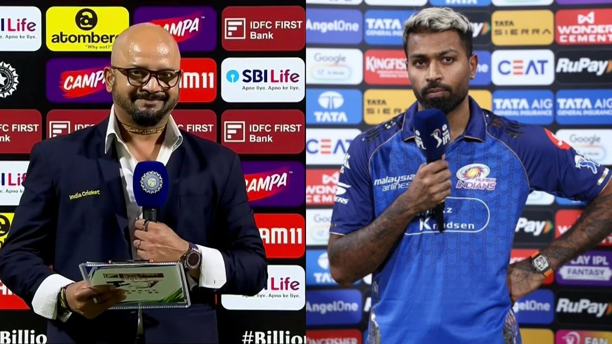 Murali Kartik and Hardik Pandya in this frame. (X)