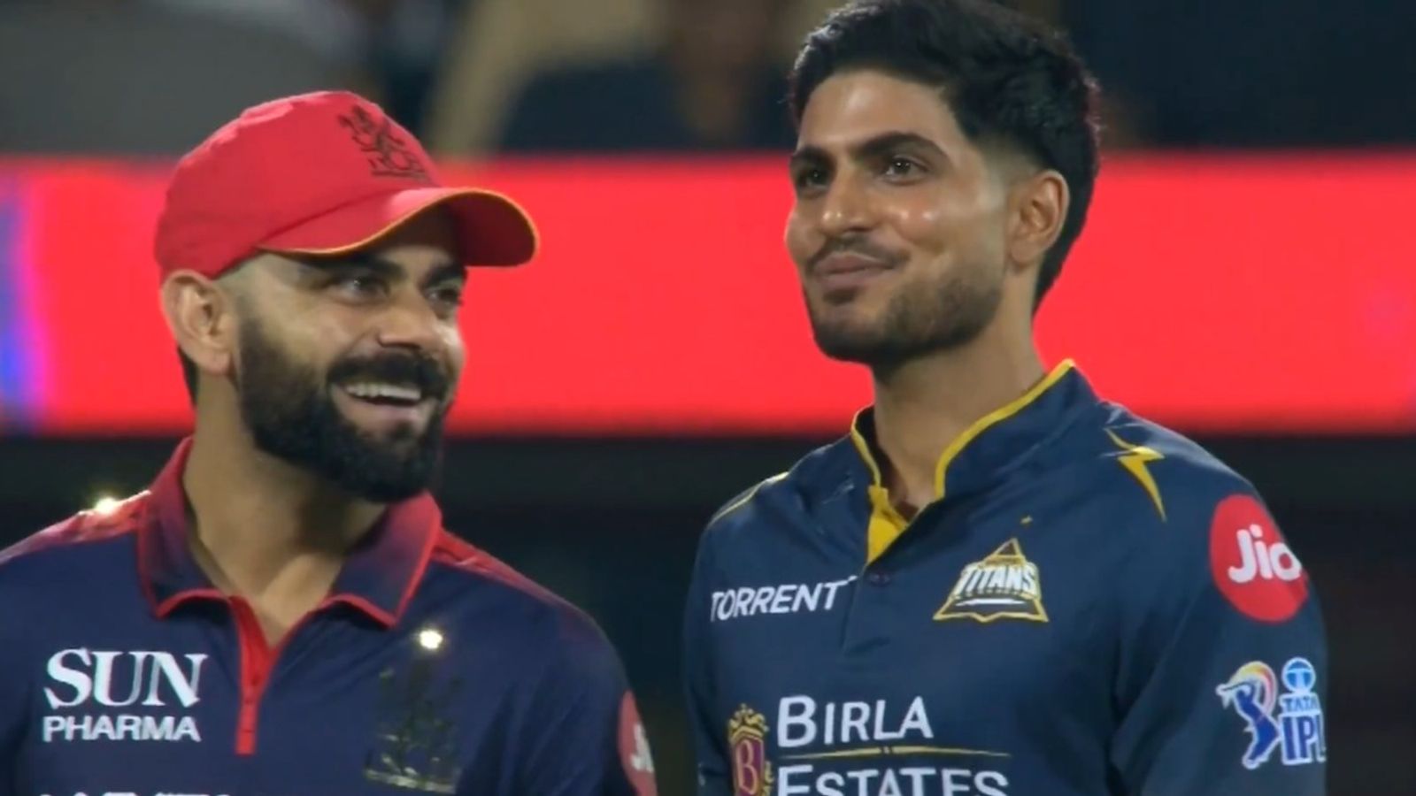 WATCH: After GT's comfortable win vs RCB, Shubman Gill shares heartwarming moment with Virat Kohli Virat Kohli and Shubman Gill in this frame. (Screengrab)
