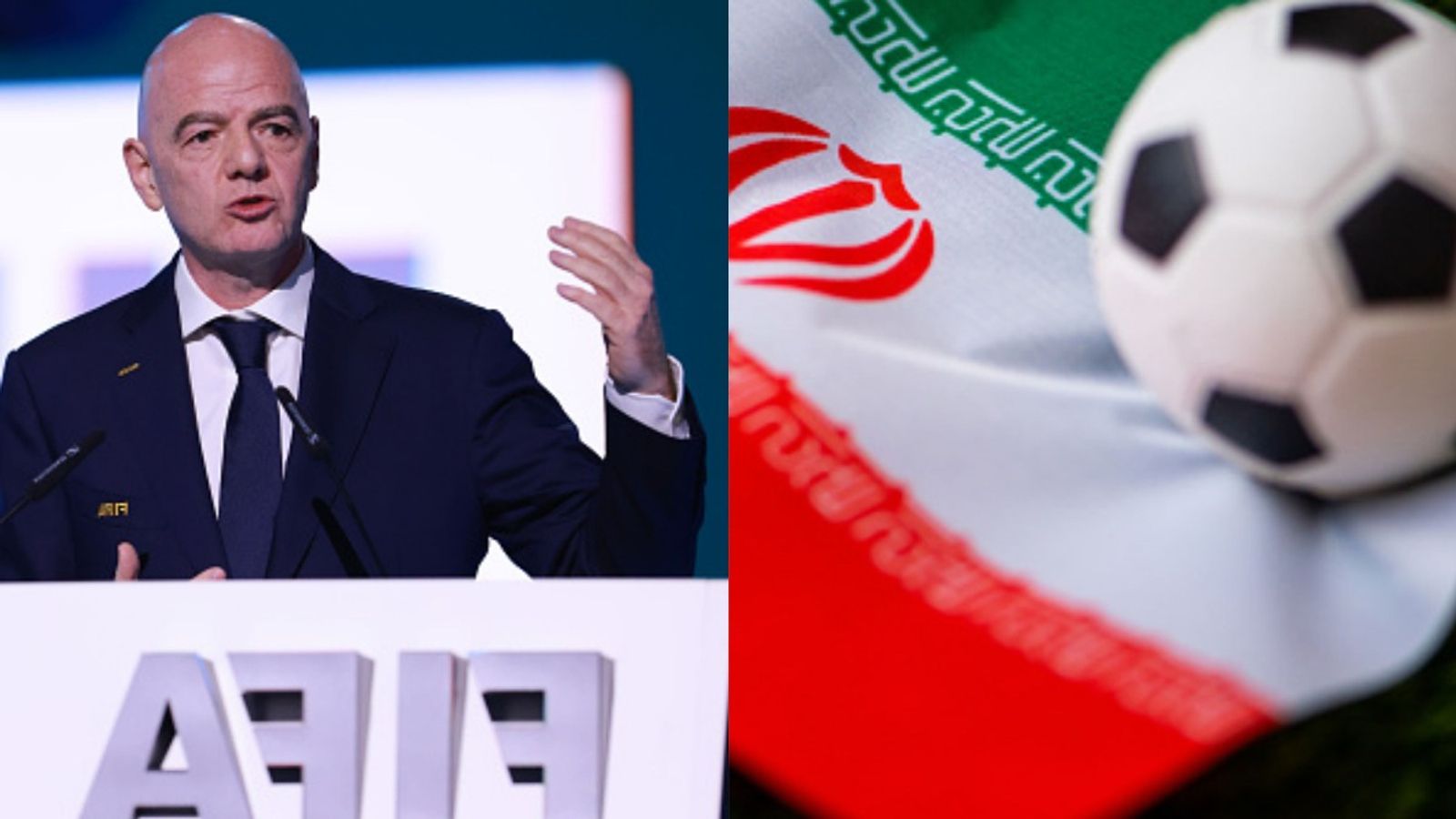 FIFA confirms Iran's participation in 2026 World Cup in USA despite tensions Gianni Infantino, Iran Football image in the frame (Images via Getty)