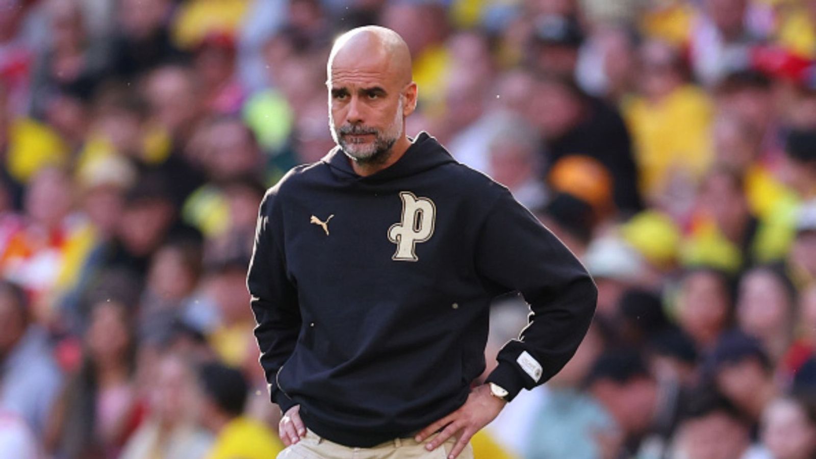 Bayern-PSG or Arsenal-Atletico? Which UCL game was better? Man City's Pep Guardiola replies Pep Guardiola in the frame (Image via Getty)