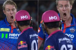 BCCI punishes & warns Delhi Capitals pacer for aggressive send-off to 15-year-old Vaibhav Sooryavanshi SportsTak