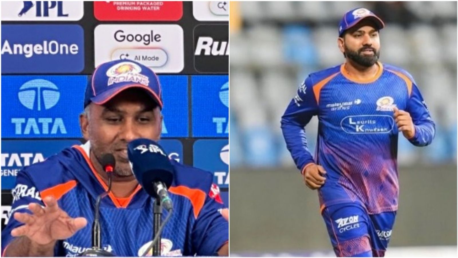 'We'll make a decision...': Mahela Jayawardene clears the air on Rohit Sharma's availability for CSK vs MI Mahela Jayawardene and Rohit Sharma in the frame (both via X)