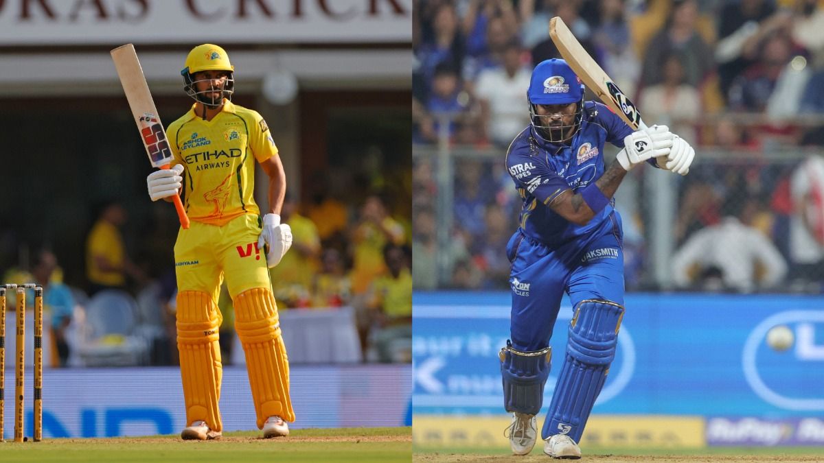 CSK skipper Ruturaj Gaikwad (L) and MI captain Hardik Pandya in frame. (IPL)