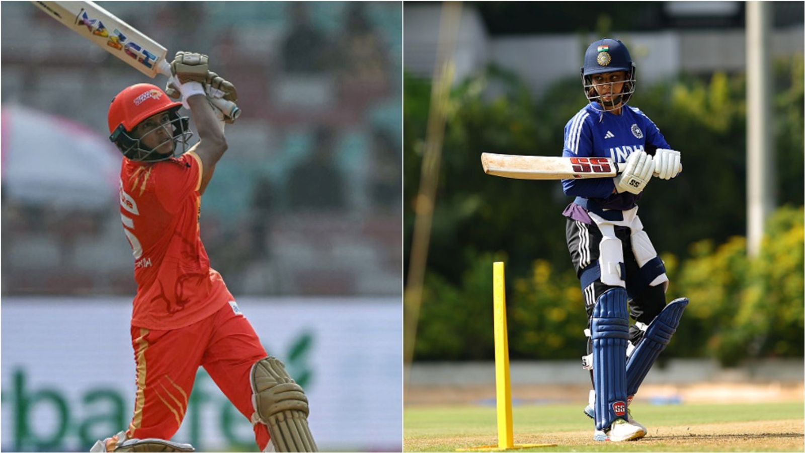 India A's squad for white-ball tour of England announced, dropped players get captaincy Gujarat Giants' Anushka Sharma plays a shot during WPL 2026 match; India's Harleen Deol during a nets session.