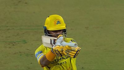 'I had planned beforehand': Kartik Sharma pulls off MS Dhoni-style 'gun' celebration after maiden fifty in win over MI Kartik Sharma in this frame. (Screengrab)