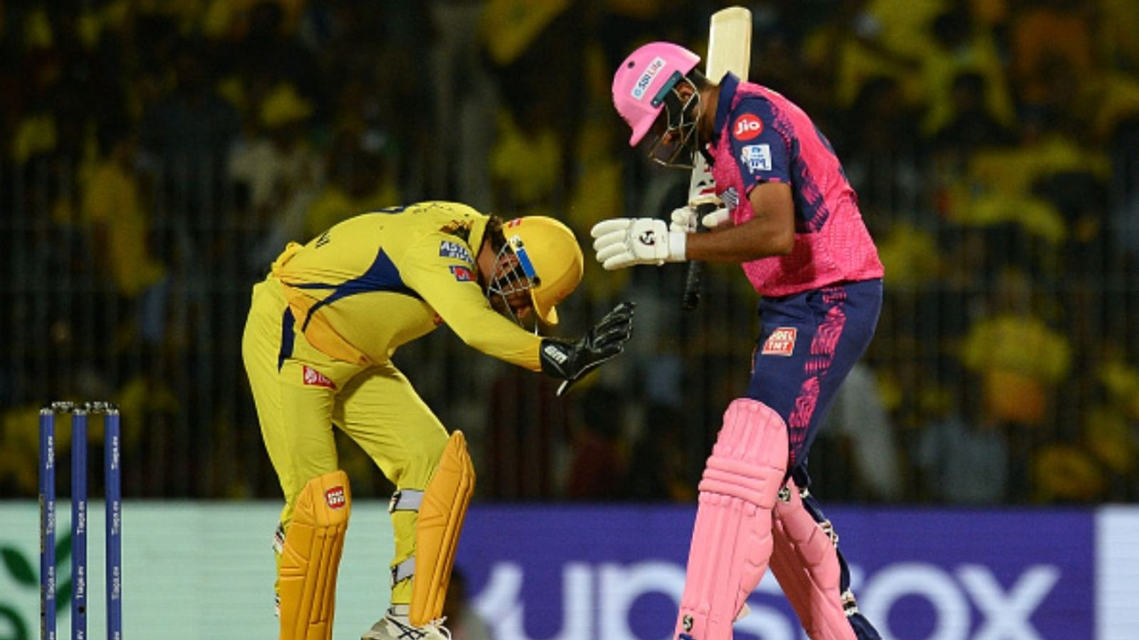 R Ashwin reveals the 'only small regret' of his IPL career & it wasn't at CSK CSK's MS Dhoni (L) and Rajasthan Royals' Ravichandran Ashwin gesture during the Indian Premier League match at the MA Chidambaram Stadium in Chennai on April 12, 2023.