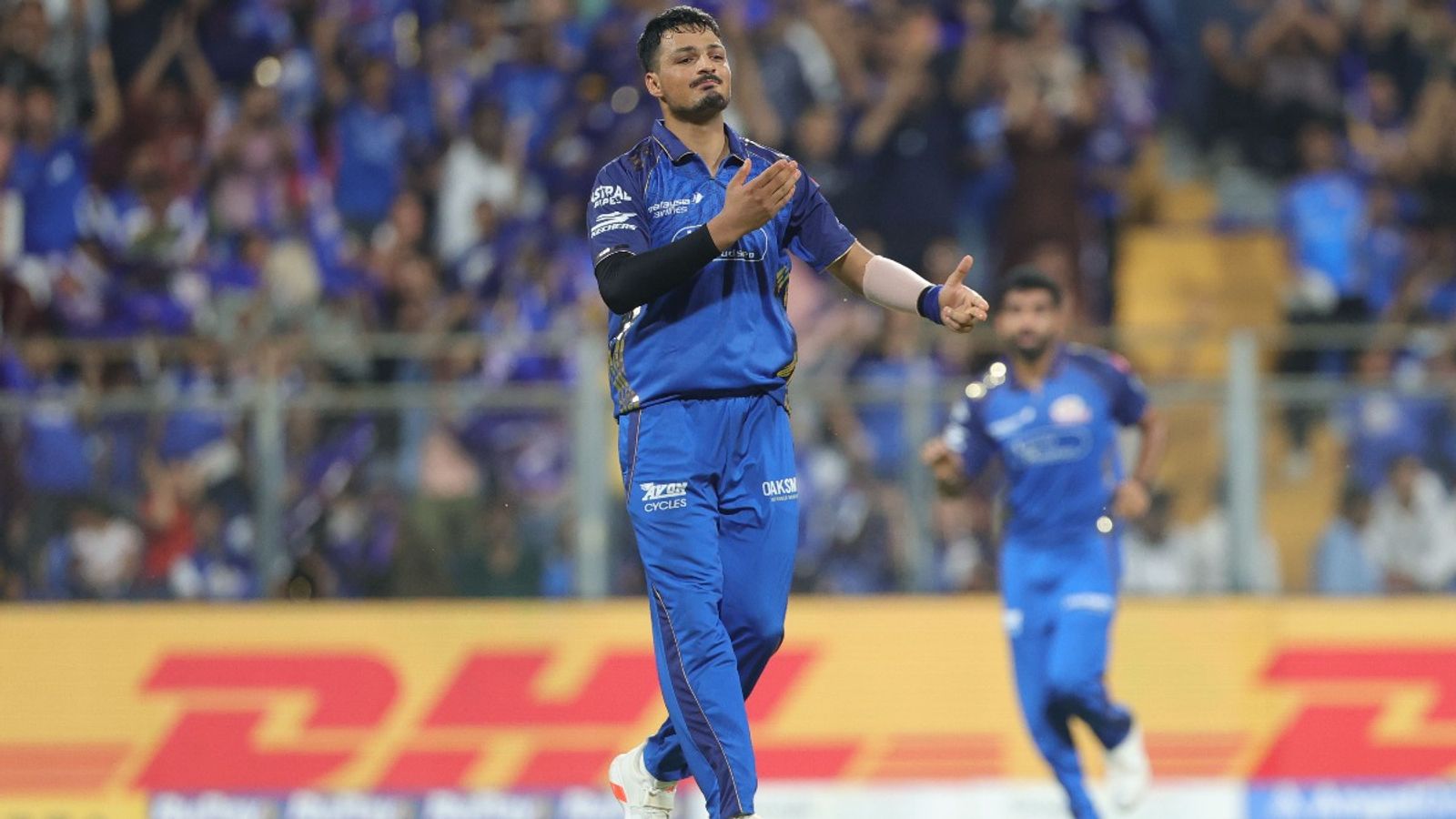 Allah Ghazanafar scripts history, shatter Harbhajan Singh's 15-year-old record during MI vs LSG game Mumbai Indians' Allah Ghazanfar in this frame. (Screenshot)