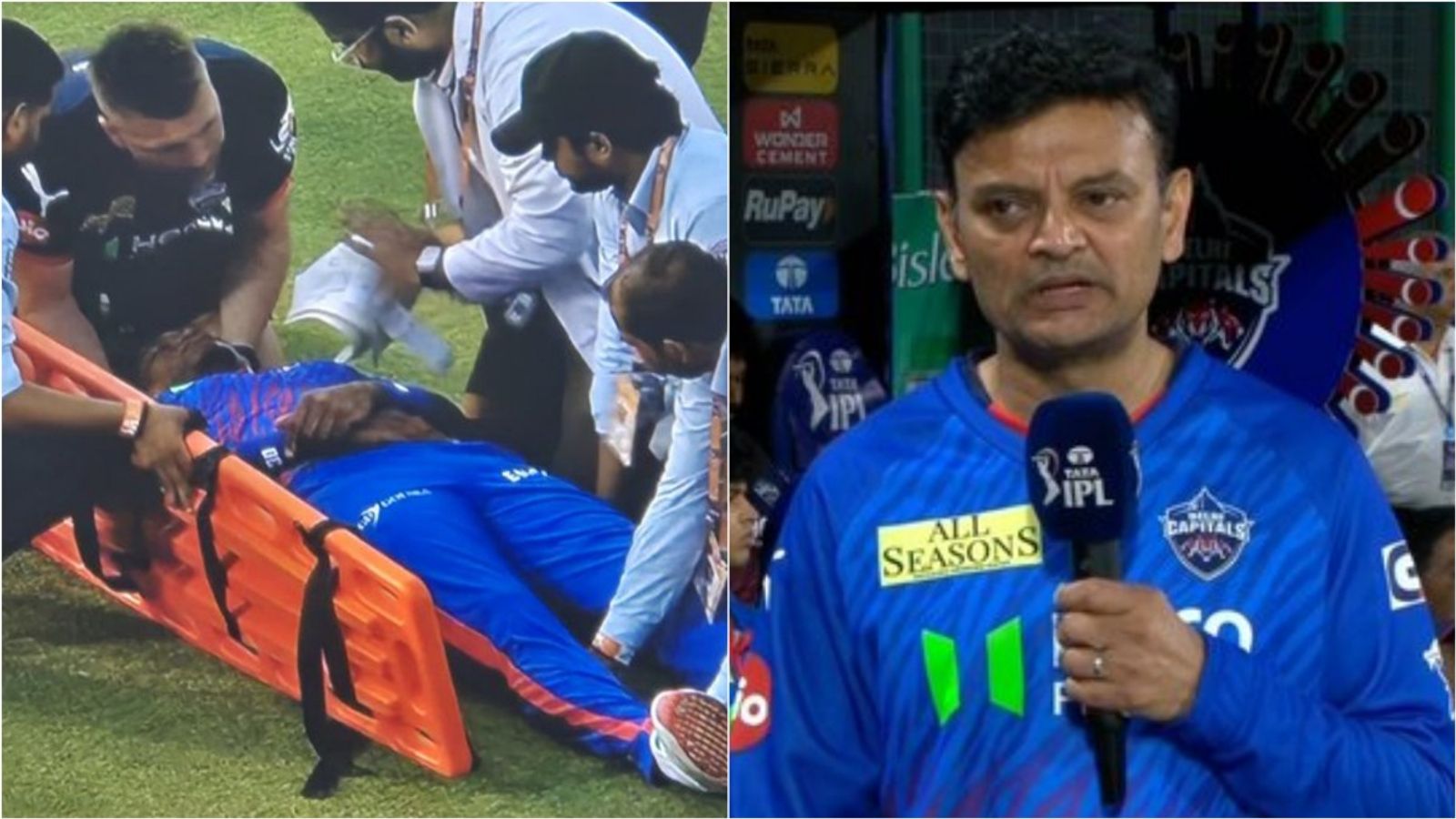 'Next 5 odd minutes, Lungi Ngidi wasn't responding to anything': DC coach Badani opens up about neck injury to Proteas pacer Delhi Capitals pacer Lungi Ngidi being stretchered off the field after suffering injury during IPL 2026 game against Punjab Kings; DC head coach Hemang Badani speaks to the broadcasters.