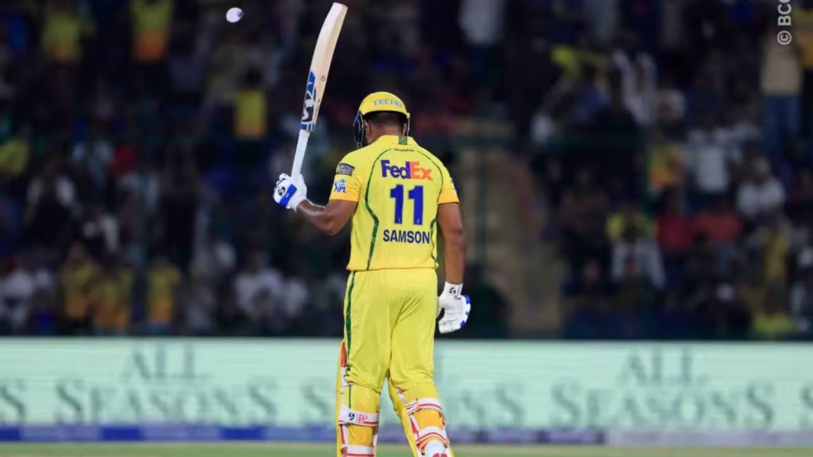 Sanju Samson surpasses Chris Gayle, becomes 3rd batter in IPL history to do this against an opponent in a season CSK's Sanju Samson celebrates his half-century against Delhi Capitals in IPL 2026 game on May 5. (Photo Credit: BCCI)