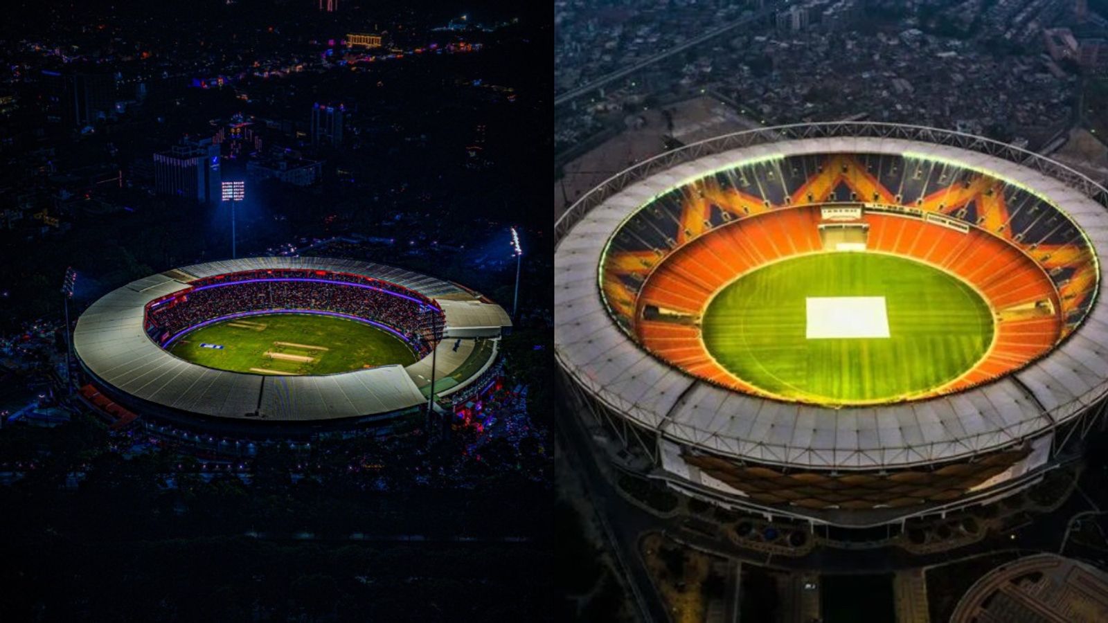 Karnataka Deputy CM dismisses ticket controversy as reason for IPL final shift, says 'Ahmedabad has...' M Chinnaswamy Stadim (L) and Narendra Modi Stadium (R) in this frame. (X)
