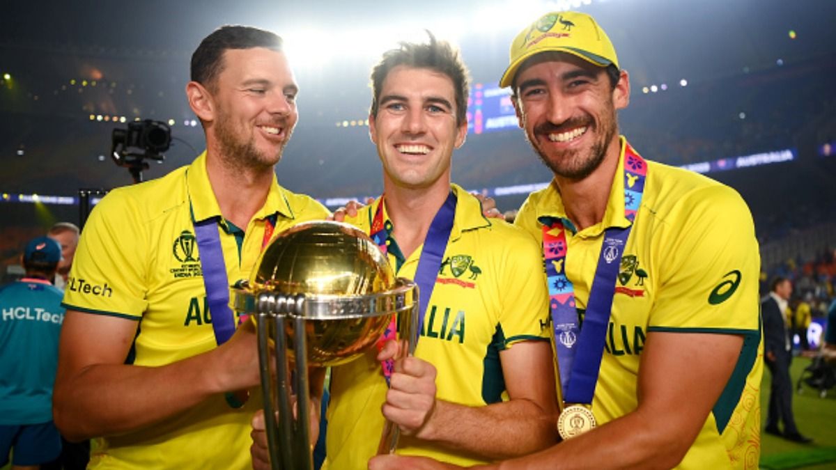Josh Hazlewood, Pat Cummins and Mitchell Starc 
