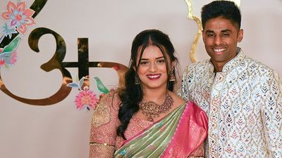 Suryakumar Yadav and his wife Devisha welcome their first child amidst IPL 2026 India's T20I captain Suryakumar Yadav (R) poses with his wife Devisha Shetty in this frame. (Getty)