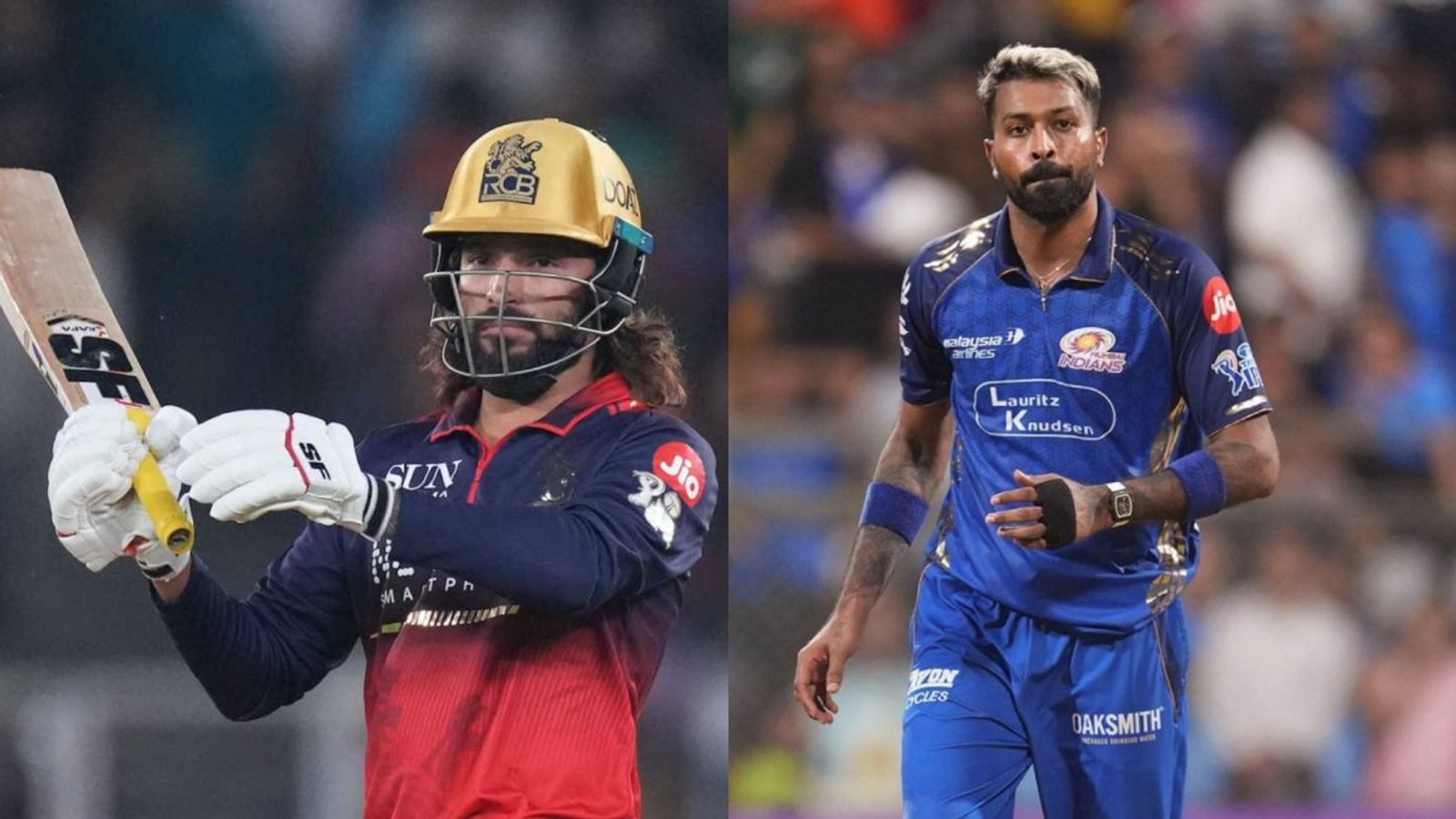 RCB VS MI Playing XI, Head-to-Head Record, Pitch Report & Weather Report Rajat Patidar and Hardik Pandya in this frame. (X)