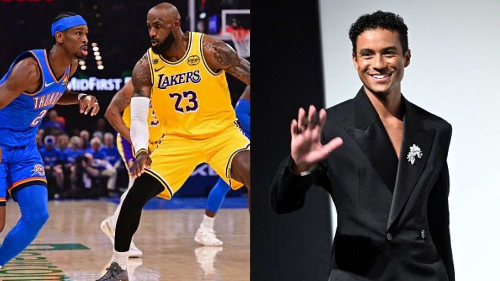 Watch: Michael Jackson's nephew and star of biopic movie Jaafar Jackson courtside for Lakers vs Thunder NBA Playoffs Jaafar Jackson, Lakers vs Thunder in the frame (Images via Getty)