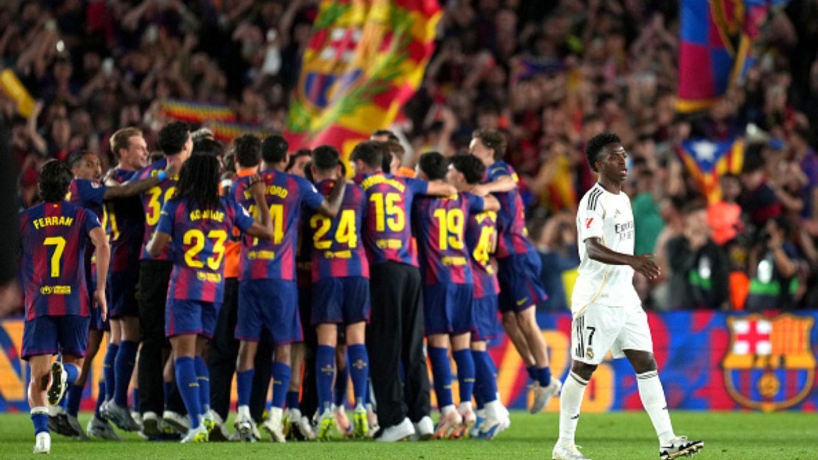 FC Barcelona defeats Real Madrid in dominant El Clasico clash to win La Liga title FC Barcelona vs Real Madrid in the frame (Image via Getty)