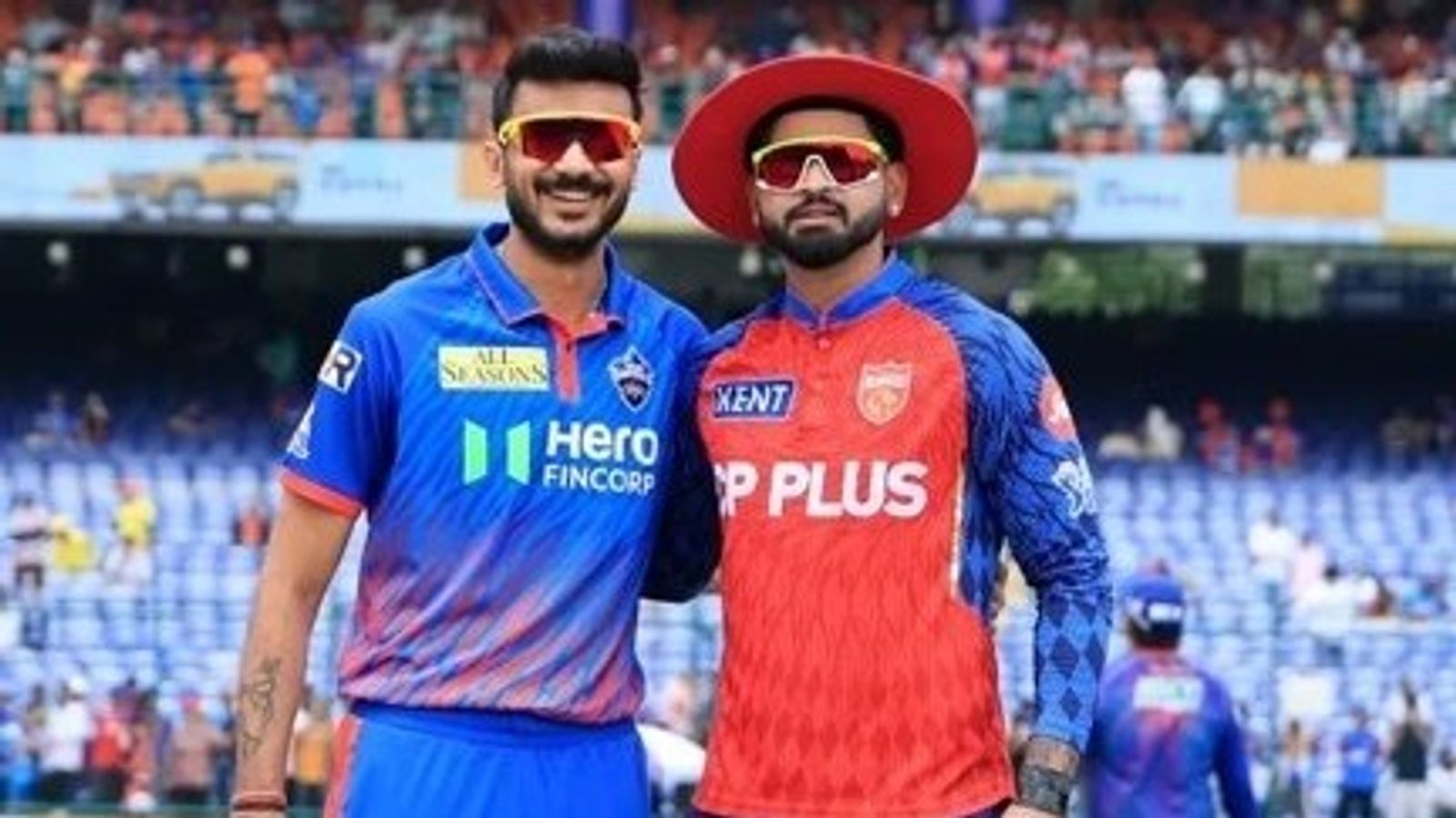 IPL 2026: DC opt to bowl against PBKS with 5 changes, Aussie pace makes debut; know playing XIs DC skipper Axar Patel (L) and PBKS captain Shreyas Iyer in frame. (Screenshot)