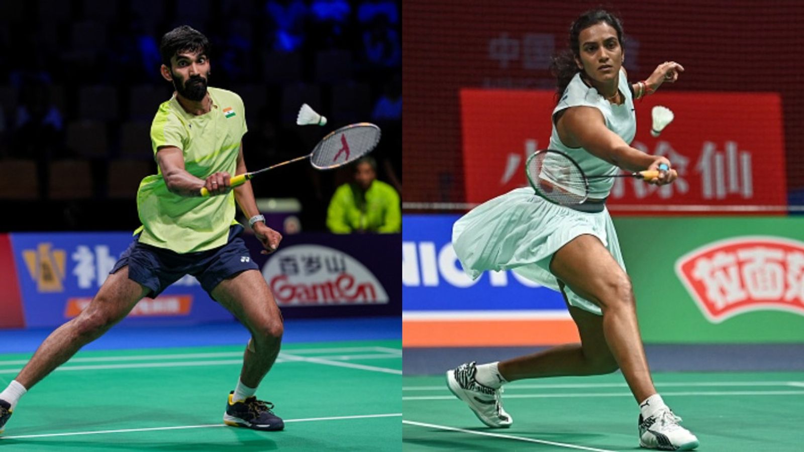 Thailand Open: PV Sindhu, Kidambi Srikanth storm into second round with straight game wins India's ace shuttlers Kidambi Srikkanth (L) and PV Sindhu in this frame. (Getty)