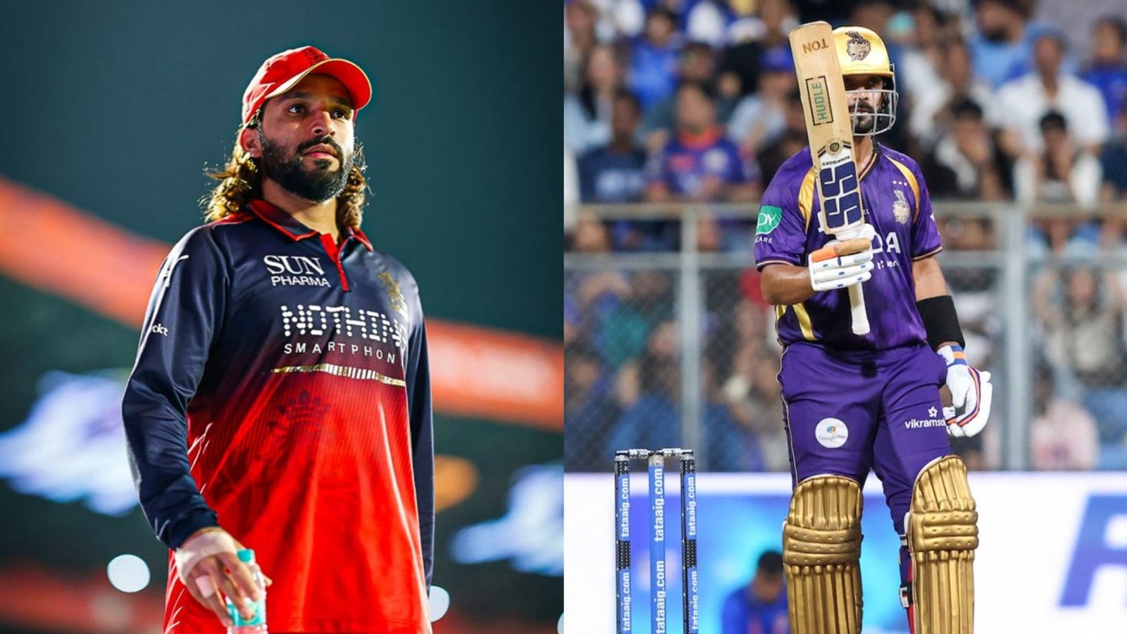 IPL 2026: RCB elect to bowl vs KKR, Shepherd dropped; 'Varun Chakravarthy' suspense ends; Know playing XI RCB captain Rajat Patidar (L) and KKR skipper Ajinkya Rahane in frame. (X)