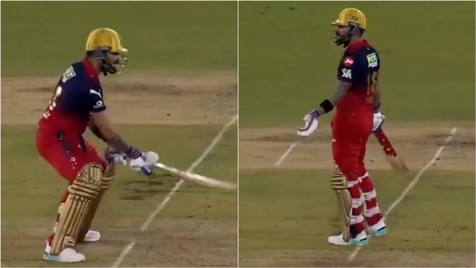 'Ab to India ke liye thodi na khelna hai, ab to har shot lagega': Virat Kohli's stump mic chat & scoop shadow practice goes viral RCB opener Virat Kohli gestures during IPL 2026 game against KKR on May 13 in Raipur.