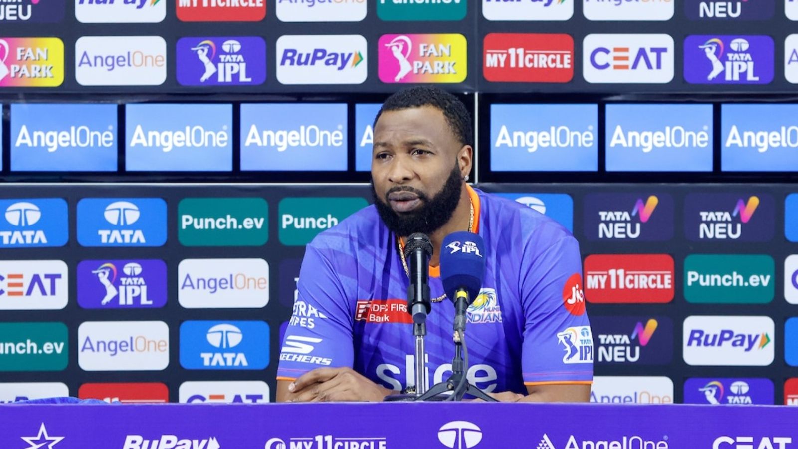 MI coach Kieron Pollard lands in trouble, receives harsh punishment from BCCI for abusing umpire Kieron Pollard in this frame. (X)