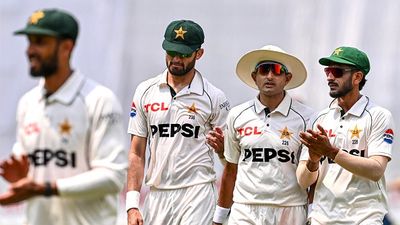 Double disaster for Pakistan, gets slapped with ICC's hefty fine; then suffers WTC jolt Pakistan's Mohammad Abbas (2R) along with teammates Shaheen Shah Afridi (2L) and Hasan Ali (R) in this frame. (Getty)