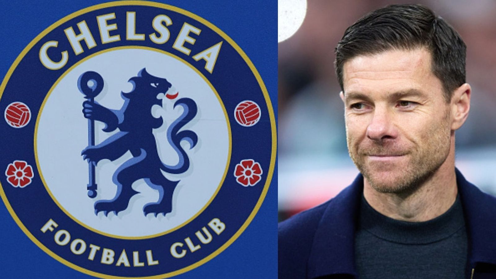 Xabi Alonso agrees to become Chelsea’s next manager; here is all you need to know Xabi Alonso, Chelsea logo in the frame (Images via Getty)