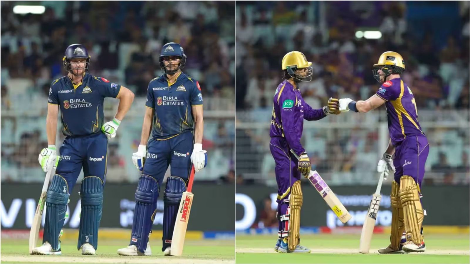 GT, KKR batters combine to achieve what no team has in T20 cricket history Gujarat Titans' Jos Buttler, Shubman Gill during their run chase; KKR's Angkrish Raghuvanshi and Finn Allen during their partnership in IPL 2026 game on May 16. (Photo Credit: BCCI)
