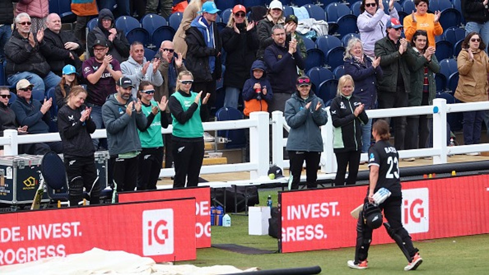 New Zealand batter bids goodbye to third-longest ODI career ahead of T20 World Cup 2026 Suzie Bates of New Zealand receives a standing ovation from the crowd as she leaves the field for the last time in her ODI career, trapped lbw by Lauren Bell of England during the 3rd ODI match at Sophia Gardens on May 16, 2026 in Cardiff, Wales.