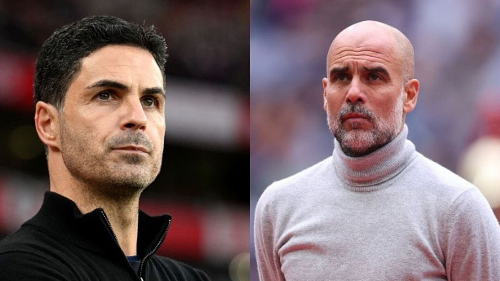 Can Man City still win Premier League as Arsenal just one win away from title? Mikel Arteta, Pep Guardiola in the frame (Images via Getty)